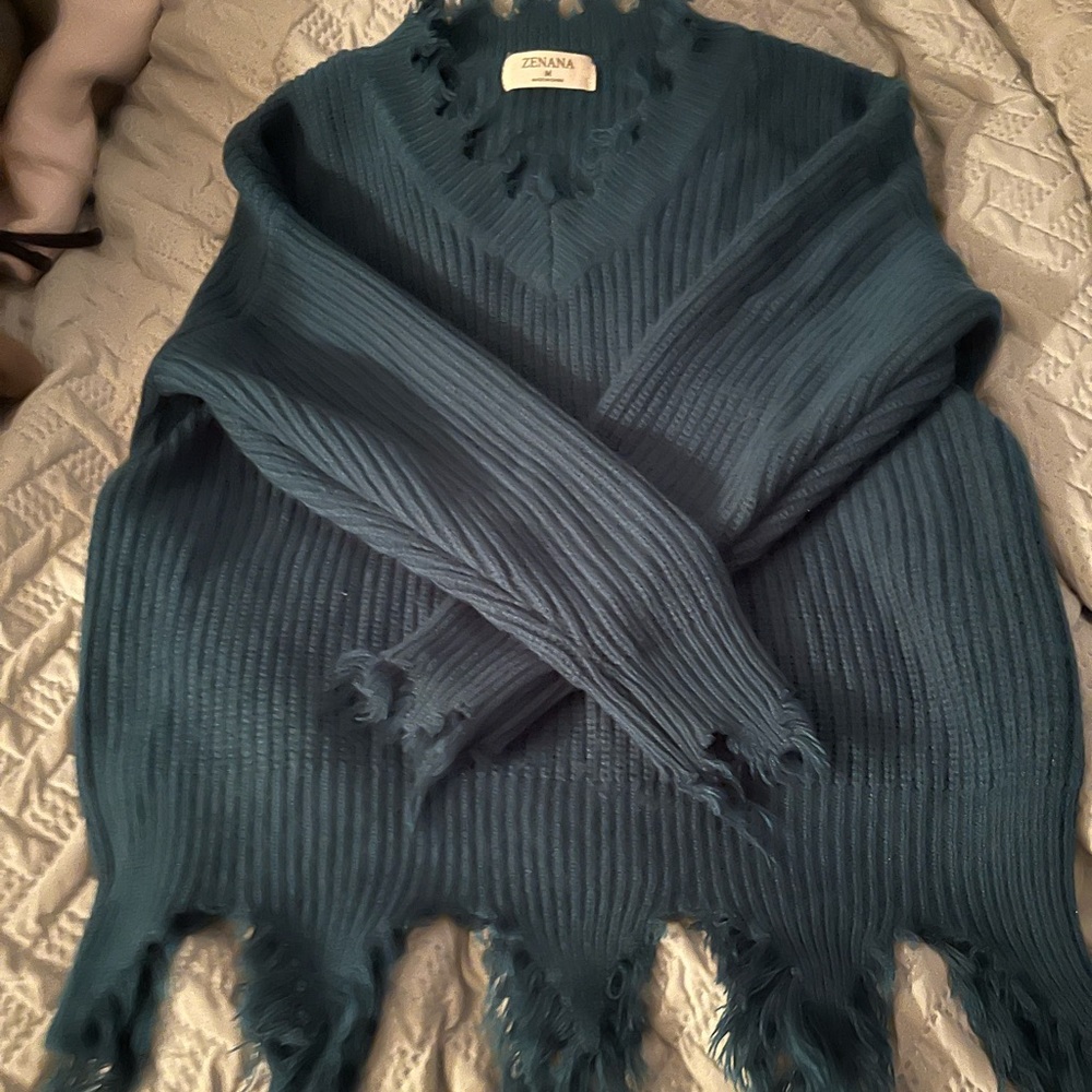Zénana Royal Blue womens sweater M